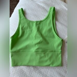 Lulu Lemon Vibrant Green Ribbed Tank Top